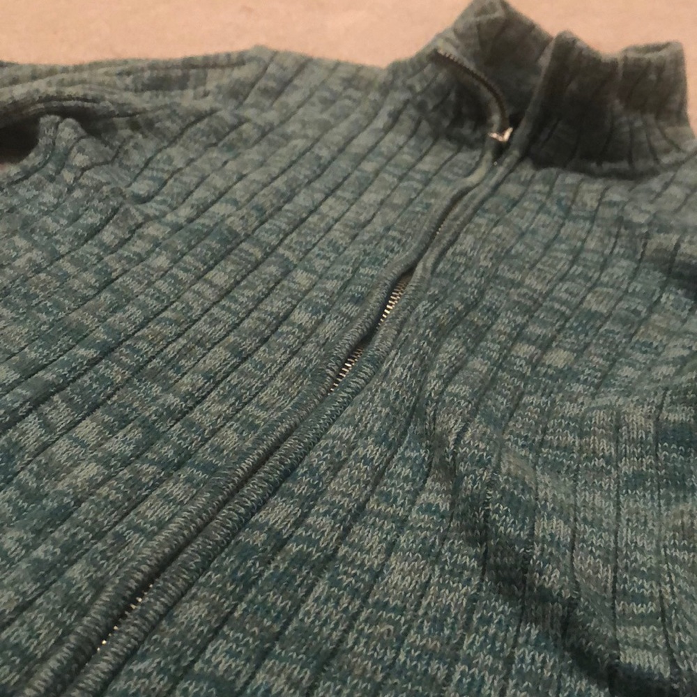 Blue Zip Up Sweater